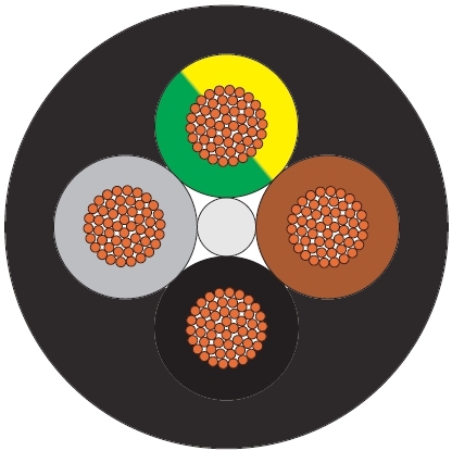 Vinylsnoer VMvL 3G1,5 zwart rond Eca ring 100m