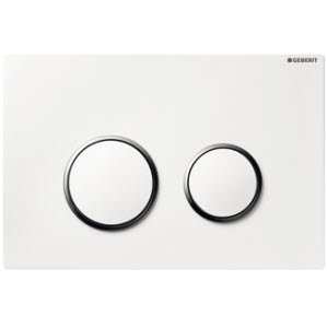 geberit bedieningsplaat sigma20. voor 2-toets spoeling: wit / glansver